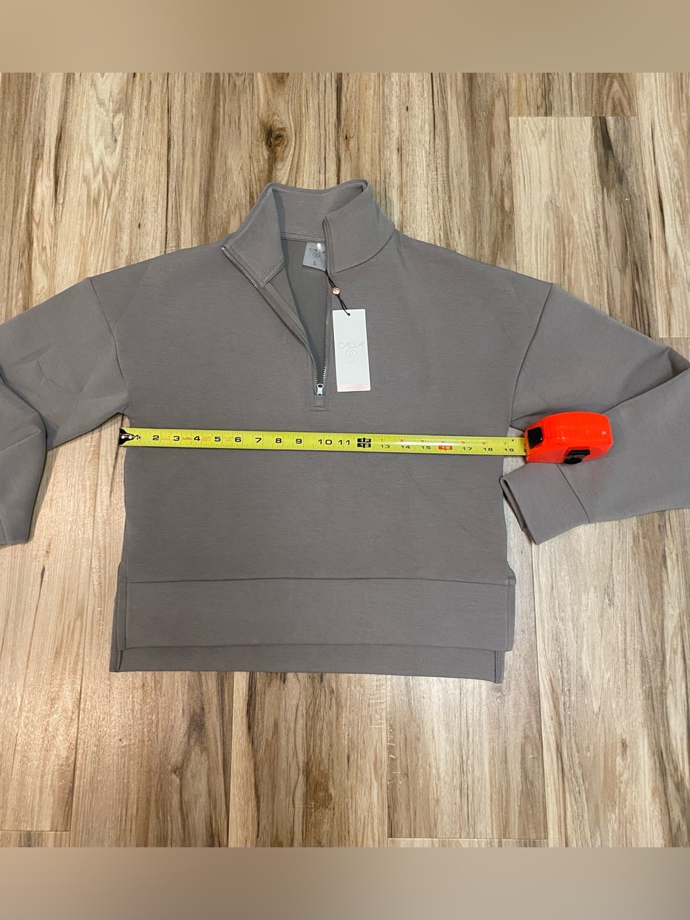 CALIA NWT GOLF SOFT SCUBA 1/4
ZIP SWEATSHIRT PULLOVER TAN MOCHA WOMENS SZ SMALL - Picture 5 of 10